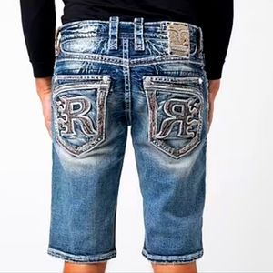 🆕️Rock Revival Hektor Jean Shorts. Men's Size: Waist 33x14 Inseam.